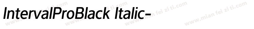 IntervalProBlack Italic字体转换